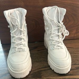 Gia Borghini lightly used lace up boots